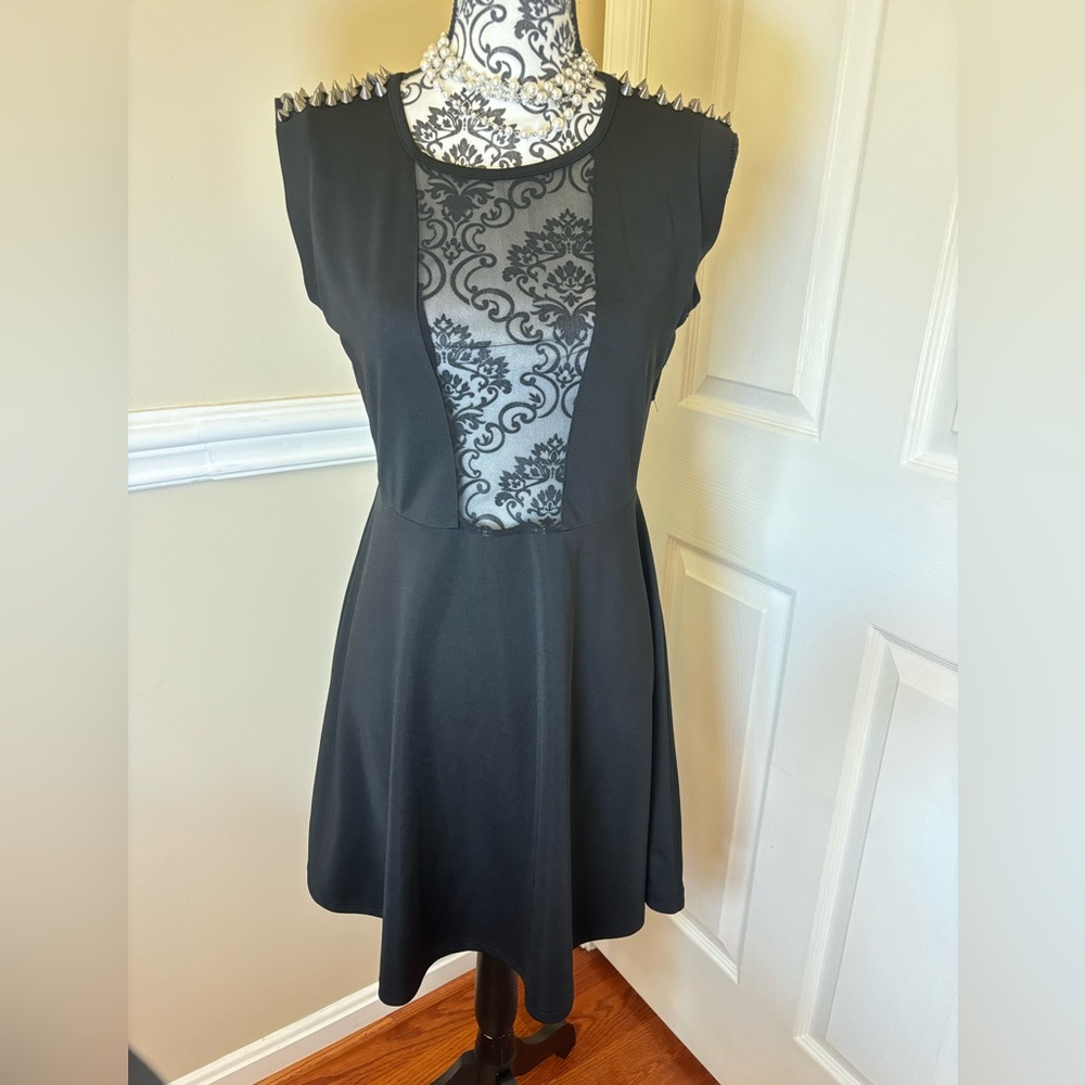 Sugar and Spice, Women’s “Little black dress” with studs, size Lg.